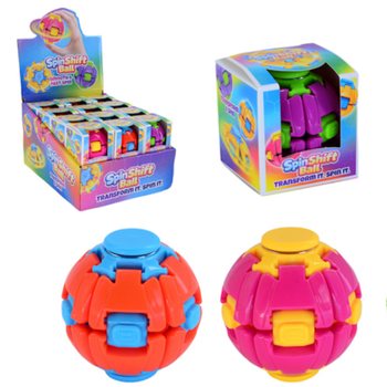 МЯЧ-ФИДЖЕТ СПИННЕР SPIN & POP - SPIN SHIFT BALL - В ДИСПЛЕЕ (24 ШТ.)