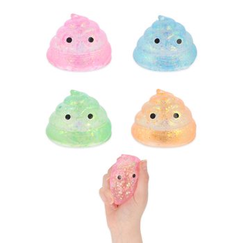 СКВИШ-КАКАШКА С БЛЕСТЯЩИМ НАПОЛНИТЕЛЕМ SUGAR GEL - МИКС ЦВЕТОВ - В ДИСПЛЕЕ (12 ШТ.)