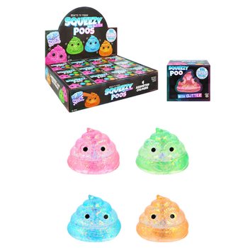 СКВИШ-КАКАШКА С БЛЕСТЯЩИМ НАПОЛНИТЕЛЕМ SUGAR GEL - МИКС ЦВЕТОВ - В ДИСПЛЕЕ (12 ШТ.)