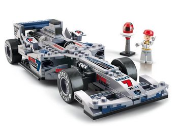 Серебряный гоночный болид Sluban F1 M38-B0352 (1 шт.)