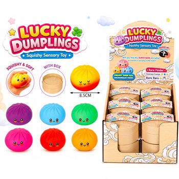 RAGE - LUCKY DUMPLINGS - Сквиш-игрушка Хинкали БОЛЬШИЕ 8.5 x 8.5 x 4.8 см - В ДИСПЛЕЕ (12 шт.)