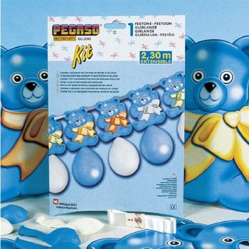 БОЛЬШАЯ ГИРЛЯНДА ИЗ ШАРОВ 2,3 МЕТРА - СИНЯЯ (5 шт.)