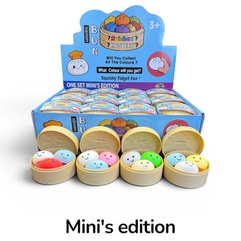 RAGE - Сквиш MINI&rsquo;S EDITION Мини-Хинкали Bun Dumplings (5.3 x 5.3 x 4.1 см) Вирусный антистресс 2026 (24 шт.)