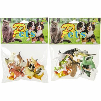 Набор из 12 Игровых Фигурок Собаки и Кошки