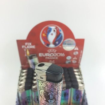 Электрические зажигалки UEFA EURO 2016 в дисплее - 50 шт (Распродажа)