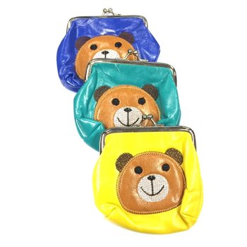 Детский Кошелек с Мишкой Микс Цветов (6 шт)