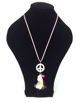 Ожерелье в Стиле Ибица Лососевое Peace Buddha (1 шт.)