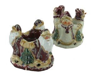 РОЖДЕСТВЕНСКИЙ ПОДСВЕЧНИК ДЛЯ ЧАЙНОЙ СВЕЧИ (2 шт.)