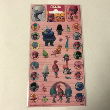 Лист Наклеек TROLLS - 20 x 10 см (10 шт.)