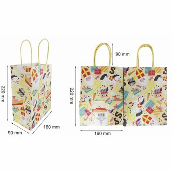 БУМАЖНЫЙ ПОДАРОЧНЫЙ ПАКЕТ - SINTERKLAAS - 16x9x22 СМ (12 шт.)