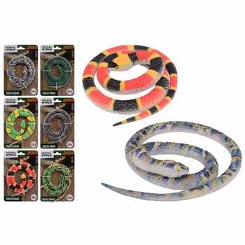 Змея Animal World на карте (60 см) - Дисплей 24 шт.