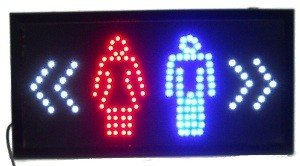 Светодиодная Рекламная Вывеска LED - ТУАЛЕТ / WC