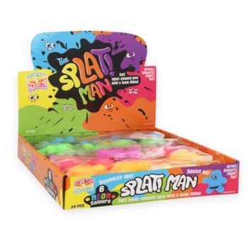 АНТИСТРЕСС-ИГРУШКА SQUEEZY SPLAT MAN - МИКС ЦВЕТОВ - В ДИСПЛЕЕ (24 шт.)
