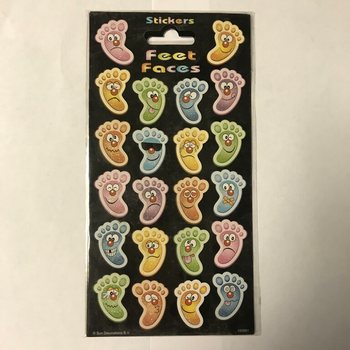 НАКЛЕЙКИ: Vrolijke Voeten / Feet Faces, 20 x 10 см (10 шт.)
