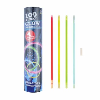 Светящиеся браслеты Glow - 100 штук в тубусе