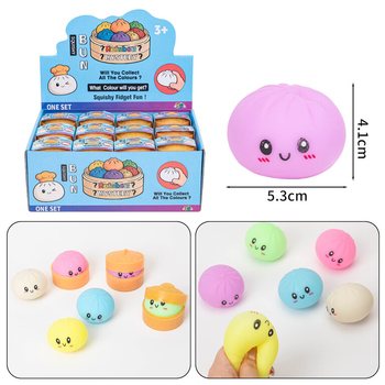 RAGE - Squishy Bun Dumplings МАЛЫЙ (5.3x5.3x4.1 см) - Viral 2026 Fidget Toy (24 шт.)