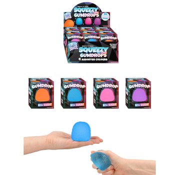 АНТИСТРЕСС SQUEEZE GUM DROP - С САХАРНЫМ НАПОЛНИТЕЛЕМ - В ДИСПЛЕЕ (12 шт.)