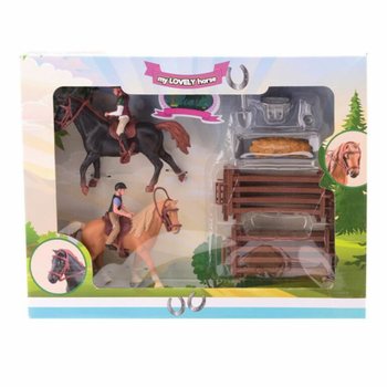 MY LOVELY HORSE - XL - 2x Игрушечные лошадки с большой конюшней - В подарочной коробке (1 шт.)