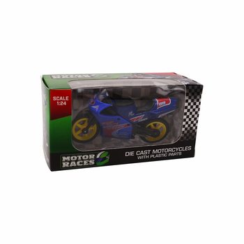 МОТОЦИКЛ SUPER SPORT DIE CAST, МАСШТАБ 1:24 В ДИСПЛЕЕ (24 шт.)