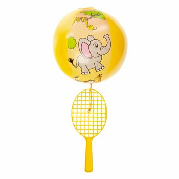 РАКЕТКА С МЯЧОМ - ЖИВОТНЫЕ ДЖУНГЛЕЙ (12 шт.)