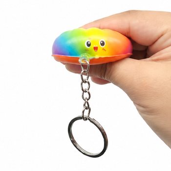 Хит продаж: брелоки-антистресс Squishy Dumplings - Микс цветов - В дисплее (24 шт.)