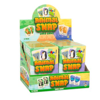 КАРТОЧНАЯ ИГРА ANIMAL SNAP - ДЕТСКАЯ ИГРА С ЖИВОТНЫМИ (36 КАРТ) В ДИСПЛЕЕ (12 шт.)