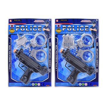 Полицейский игровой набор с автоматом, наручниками и жетоном (6 шт.)