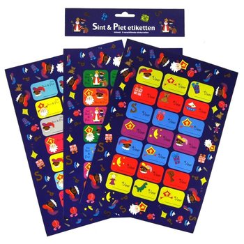 3 ЛИСТА - ПОДАРОЧНЫЕ ЭТИКЕТКИ SINTERKLAAS (12 шт.)