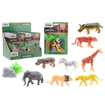 ANIMAL WORLD - НАБОР САФАРИ ЖИВОТНЫЕ 10 ПРЕДМЕТОВ НА КАРТЕ - В ДИСПЛЕЕ (12 шт.)