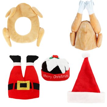 МИКС ЛЮКСОВЫХ ЗАБАВНЫХ НОВОГОДНИХ ШАПОК - XMAS CAPS (6 шт.)