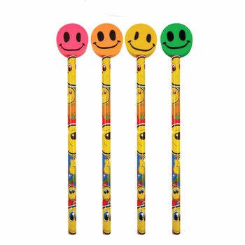 Веселые карандаши Smiley с ластиком (24 штуки)