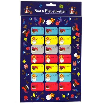 3 ЛИСТА - ПОДАРОЧНЫЕ ЭТИКЕТКИ SINTERKLAAS (12 шт.)