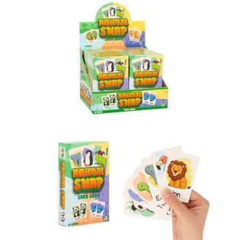 КАРТОЧНАЯ ИГРА ANIMAL SNAP - ДЕТСКАЯ ИГРА С ЖИВОТНЫМИ (36 КАРТ) В ДИСПЛЕЕ (12 шт.)