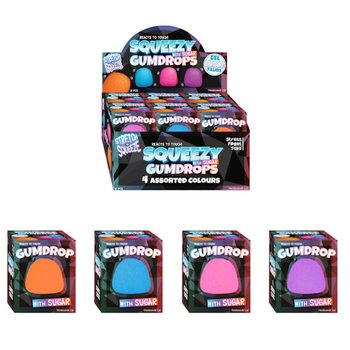 АНТИСТРЕСС SQUEEZE GUM DROP - С САХАРНЫМ НАПОЛНИТЕЛЕМ - В ДИСПЛЕЕ (12 шт.)