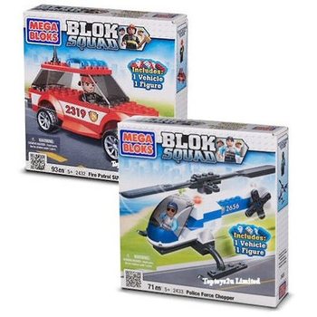 MEGA BLOKS - ПОЖАРНЫЙ ВНЕДОРОЖНИК И ПОЛИЦЕЙСКИЙ ВЕРТОЛЕТ (2 шт.)