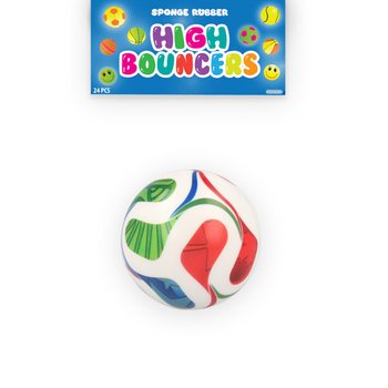 МЯЧ-ПОПРЫГУНЧИК ФУТБОЛ HIGH BOUNCE - В ДИСПЛЕЕ (24 шт.)