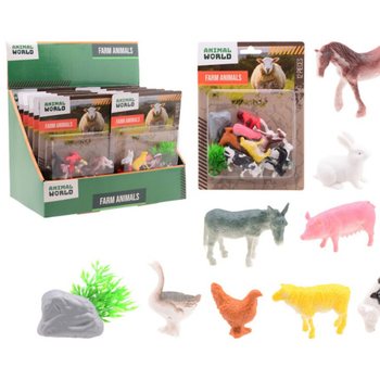 ANIMAL WORLD - Набор фигурок Животные фермы 12 шт. - в дисплее (12 шт.)