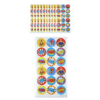 НАКЛЕЙКИ FUN STICKERS - СУПЕРГЕРОИ 18 ШТ. НА ЛИСТЕ (10 шт.)
