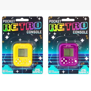 КАРМАННАЯ РЕТРО ИГРОВАЯ КОНСОЛЬ-БРЕЛОК - 26 ИГР (6 ШТ.)