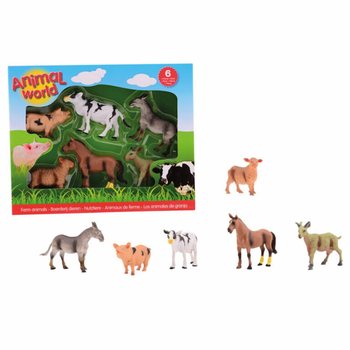 ANIMAL WORLD - ИГРОВОЙ НАБОР С 6 ФИГУРКАМИ ДОМАШНИХ ЖИВОТНЫХ (1 шт.)