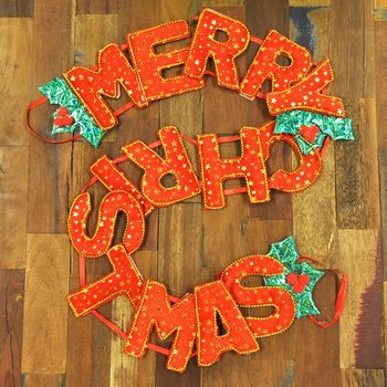 РОСКОШНАЯ РОЖДЕСТВЕНСКАЯ ГИРЛЯНДА MERRY CHRISTMAS (6 шт.)