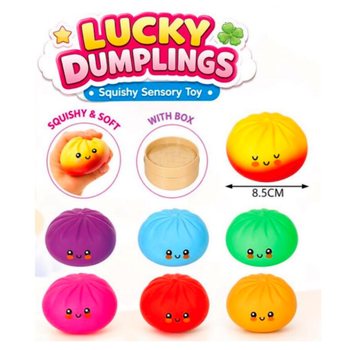 RAGE - LUCKY DUMPLINGS - Сквиш-игрушка Хинкали БОЛЬШИЕ 8.5 x 8.5 x 4.8 см - В ДИСПЛЕЕ (12 шт.)