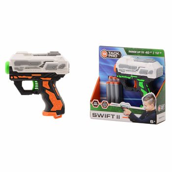 Пистолет с мягкими пулями Tack Pro Swift II и 6 дротиков