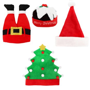 МИКС ЛЮКСОВЫХ ЗАБАВНЫХ НОВОГОДНИХ ШАПОК - XMAS CAPS (6 шт.)