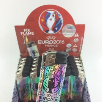 Электрические зажигалки UEFA EURO 2016 в дисплее - 50 шт (Распродажа)