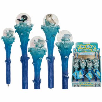 Ручки Sea Life с морскими животными и блестками (Дисплей 12 шт.)
