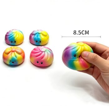 RAGE - Радужные сквиши-пельмени БОЛЬШИЕ - Серия из PU пены, 8.5x8.5x4.8 см (12 шт.)