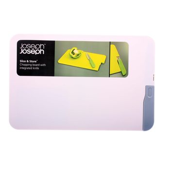 JOSEPH JOSEPH - РАЗДЕЛОЧНАЯ ДОСКА SLICE & STORE СО ВСТРОЕННЫМ НОЖОМ (1 шт.)