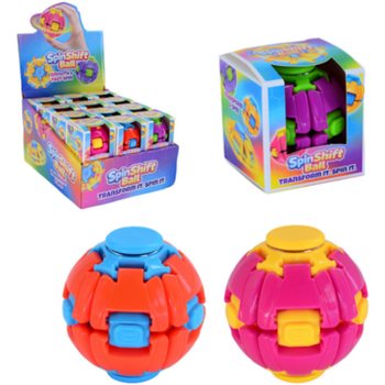 МЯЧ-ФИДЖЕТ СПИННЕР SPIN & POP - SPIN SHIFT BALL - В ДИСПЛЕЕ (24 ШТ.)