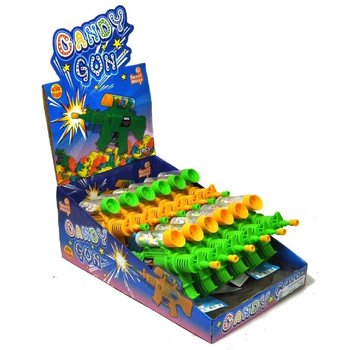 Игрушечный пистолет-трещотка с конфетами (12 шт.)